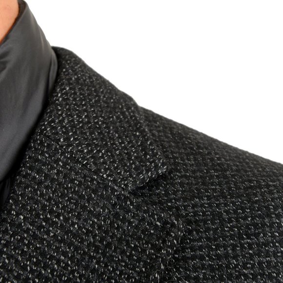 Hugo Boss Men's "Nadim4" Slim Fit Wool Two Tone Button Down Coat - Picture 4 of 8